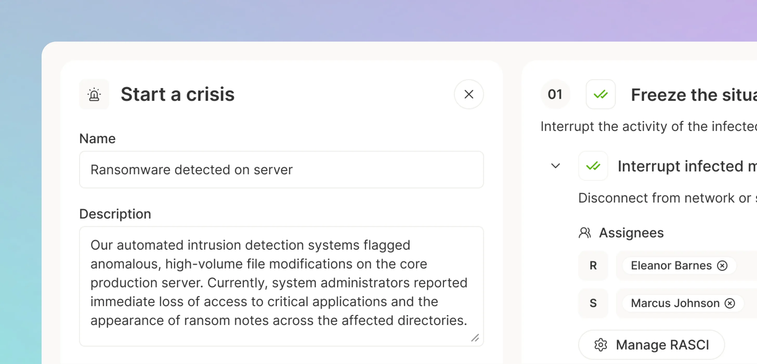 PanicSafe cockpit feeding every event into the automated logbook